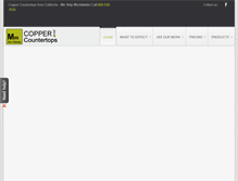 Tablet Screenshot of coppercountertops.net